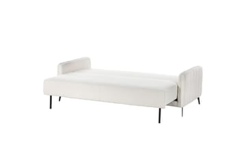 Bäddsoffa Beliani Heming Brun, Svart White - Hvit - Møbler - Sofaer - 2 seter sofa
