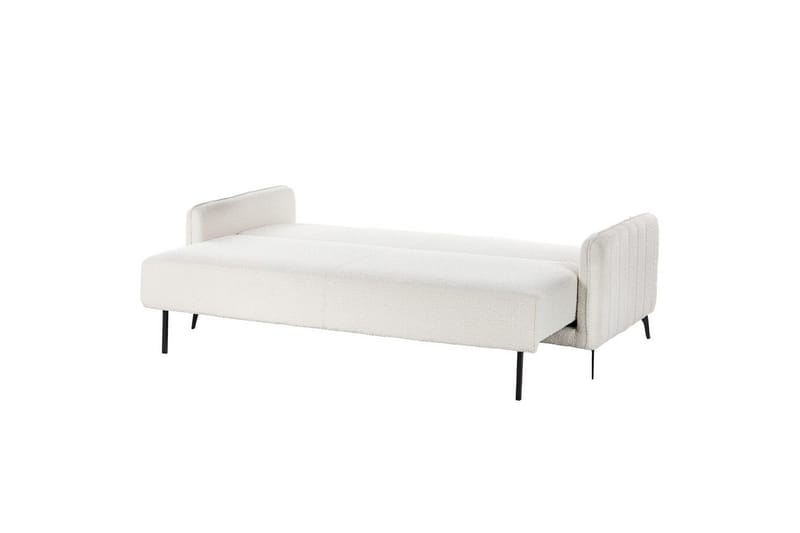 Bäddsoffa Beliani Heming Brun, Svart White - Hvit - Møbler - Sofaer - 2 seter sofa