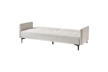 Bäddsoffa Beliani Lucan Beige, svart Beige - Beige - Møbler - Sofaer - Sofagrupper