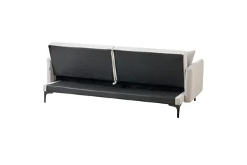 Bäddsoffa Beliani Lucan Beige, svart Beige - Beige - Møbler - Sofaer - Sofagrupper