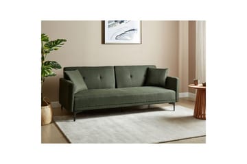 Bäddsoffa Beliani Lucan Beige, svart Green||Black - Møbler - Sofaer - 2 seter sofa