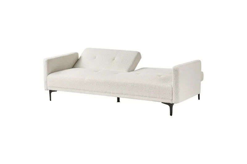 Bäddsoffa Beliani Lucan Beige, svart White||Black - Møbler - Sofaer - Sofagrupper