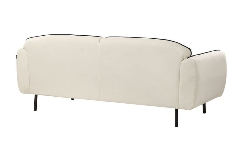 Balint 3-seter Dyp Buet Sofa 198 cm i Stoff med Kantbånd - Beinhvit - Møbler - Sofaer - 3 seter sofa