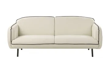 Balint 3-seter Dyp Buet Sofa 198 cm i Stoff med Kantbånd - Beinhvit - Møbler - Sofaer - 3 seter sofa