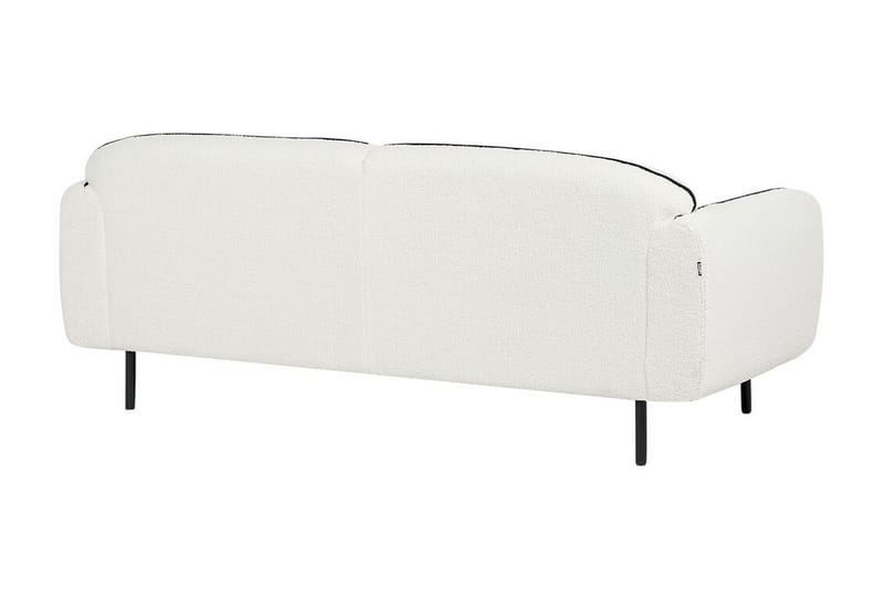 Balint 3-seter Dyp Buet Sofa i Bouclé med Paspoal - Hvit|Svart - Møbler - Sofaer - 3 seter sofa