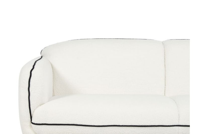 Balint 3-seter Dyp Buet Sofa i Bouclé med Paspoal - Hvit|Svart - Møbler - Sofaer - 3 seter sofa