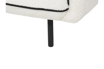 Balint 3-seter Dyp Buet Sofa i Bouclé med Paspoal - Hvit|Svart - Møbler - Sofaer - 3 seter sofa