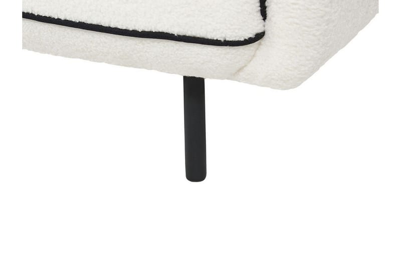 Balint 3-seter Dyp Buet Sofa i Bouclé med Paspoal - Hvit|Svart - Møbler - Sofaer - 3 seter sofa