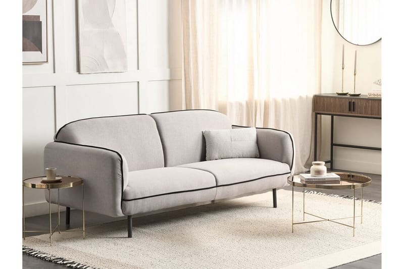Balint 3-seter Dyp Buet Sofa i Stoff med Paspoal - Grå - Møbler - Sofaer - 3 seter sofa