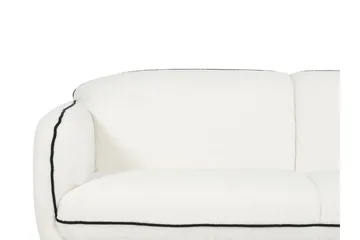 Balint Sofa 3-seter - Hvit/Svart - Møbler - Sofaer - 3 seter sofa
