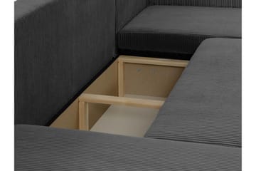 Barile Sofa Dobbeldivan 4-seter - Grå - Møbler - Sofaer - U-sofa