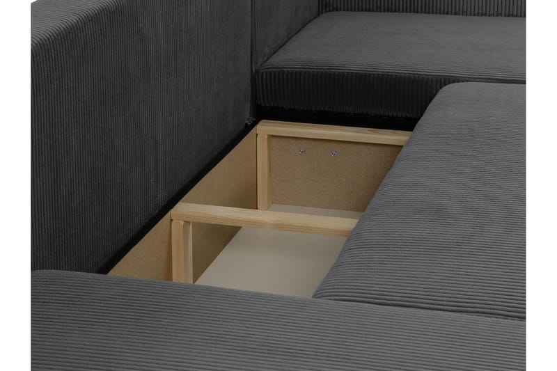 Barile Sofa Dobbeldivan 4-seter - Grå - Møbler - Sofaer - U-sofa