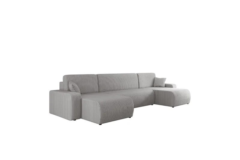 Barile Sofa Dobbeldivan 4-seter, Lys grå