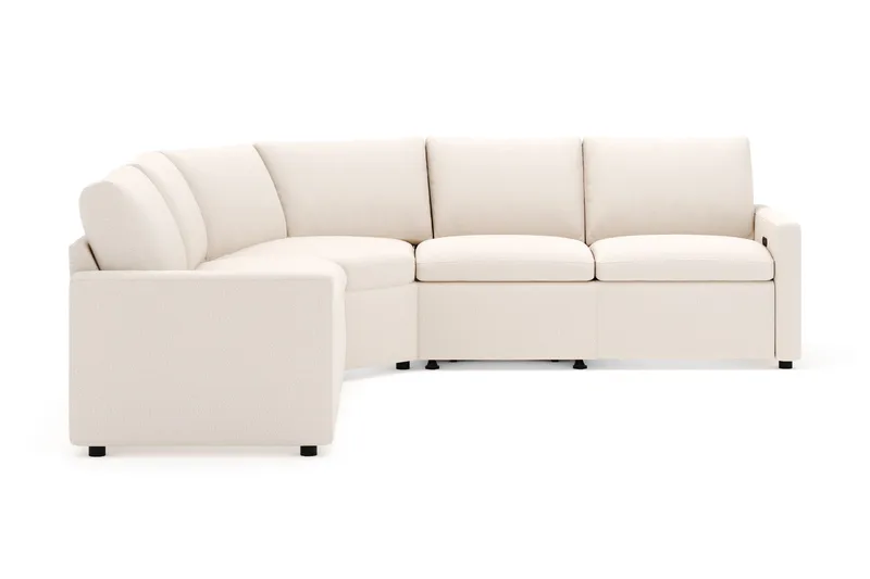 Barsele Hjørnesofa med Elektrisk Recliner 5-seter - Beige - Møbler - Sofaer - Reclinersofaer