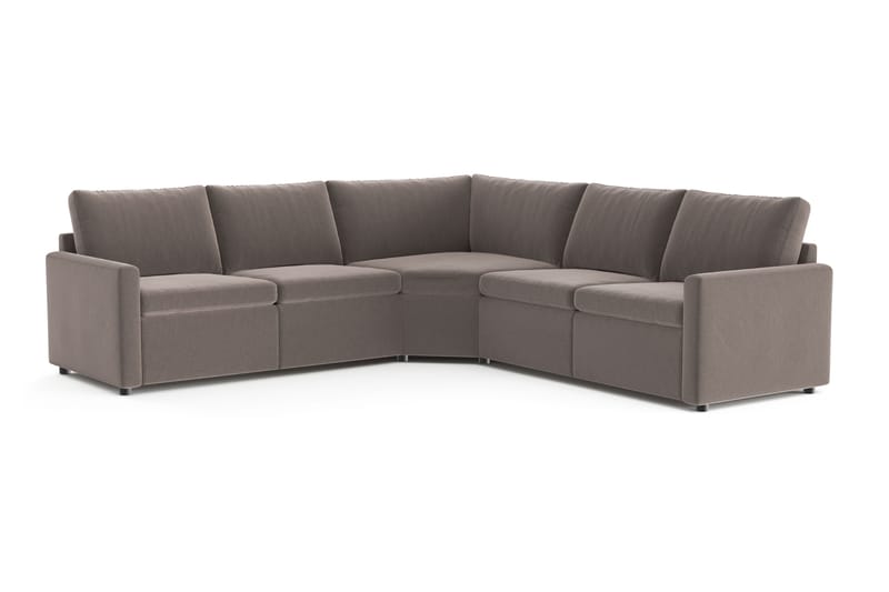 Barsele Hjørnesofa med Elektrisk Recliner 5-seter, Brun