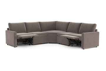 Barsele Hjørnesofa med Elektrisk Recliner 5-seter - Brun - Møbler - Sofaer - Reclinersofaer