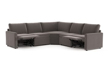 Barsele Hjørnesofa med Recliner 5-seter - Brun - Møbler - Sofaer - Reclinersofaer