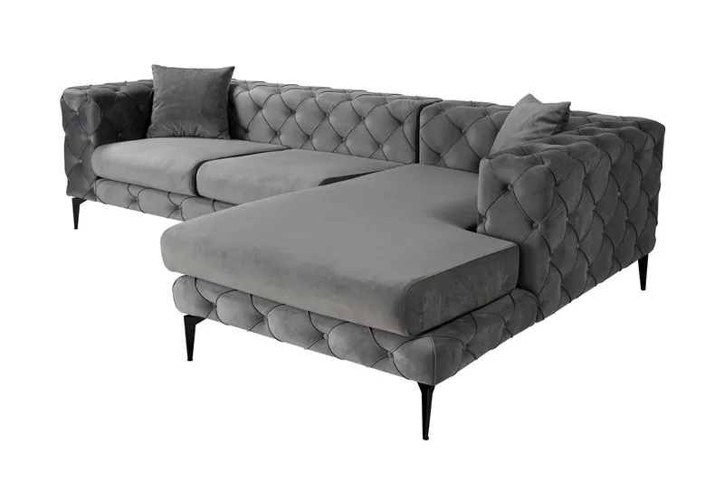 Beachport 3-seters Sofa med Høyre Sjeselong - Antrasitt - Møbler - Sofaer - Sofaer med sjeselong - 3 seters sofa med divan