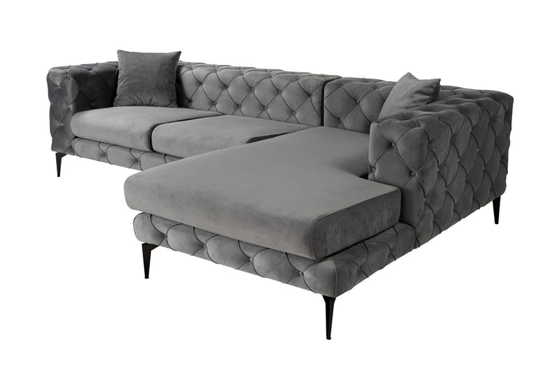 Beachport 3-seters Sofa med Høyre Sjeselong - Antrasitt - Møbler - Sofaer - Sofaer med sjeselong - 3 seters sofa med divan