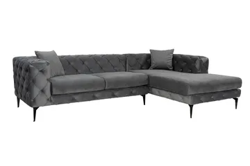 Beachport 3-seters Sofa med Høyre Sjeselong - Antrasitt - Møbler - Sofaer - Sofaer med sjeselong - 3 seters sofa med divan