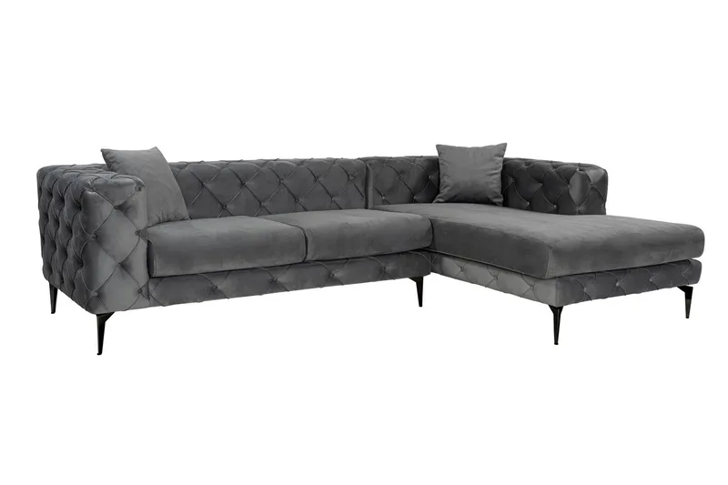 Beachport 3-seters Sofa med Høyre Sjeselong - Antrasitt - Møbler - Sofaer - Sofaer med sjeselong - 3 seters sofa med divan