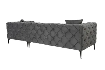 Beachport 3-seters Sofa med Høyre Sjeselong - Antrasitt - Møbler - Sofaer - Sofaer med sjeselong - 3 seters sofa med divan