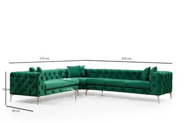 Beachport Hjørnesofa 6-seters - Grønn - Møbler - Sofaer - Hjørnesofaer