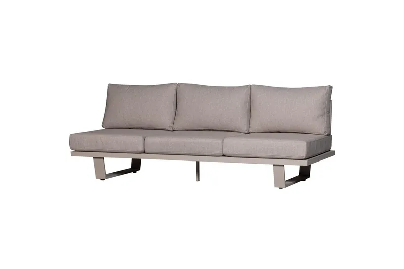 Bear 3-seters Sofa i Stoff med Understell i Metall, Beige