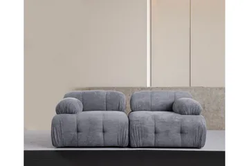 Belgin Sofa 2-seter - Grå - Møbler - Sofaer - Modulsofaer - Komplett modulsofa