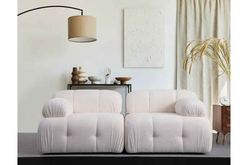 Belgin Sofa 2-seter - Hvit - Møbler - Sofaer - Modulsofaer - Komplett modulsofa