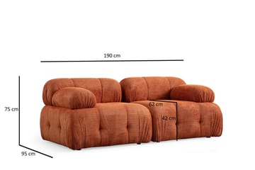 Belgin Sofa 2-seter - Oransje - Møbler - Sofaer - 2 seter sofa