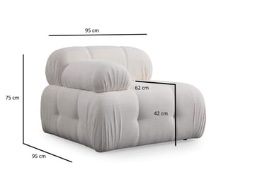 Belgin Sofa 3-seter - Hvit - Møbler - Sofaer - 3 seter sofa