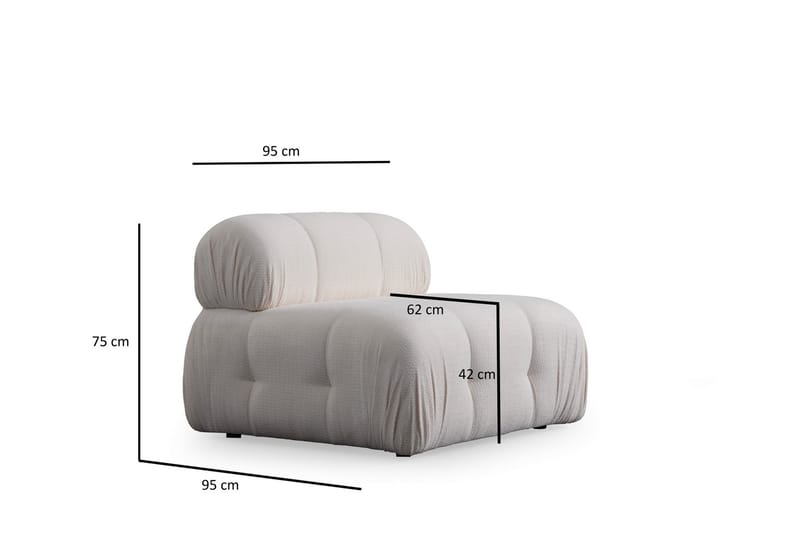 Belgin Sofa 3-seter - Hvit - Møbler - Sofaer - 3 seter sofa