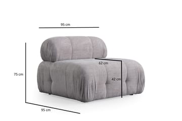 Belgin Sofa 3-seter - Lys grå - Møbler - Sofaer - 3 seter sofa