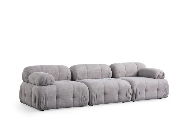 Belgin Sofa 3-seter, Lys grå