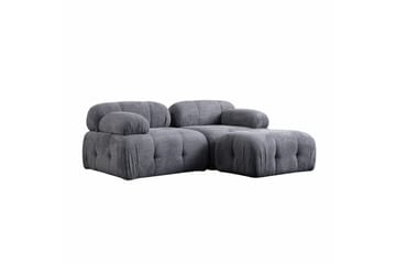 Belgin Sofa med Sjeselong 2-seter - Grå - Møbler - Sofaer - Sofaer med sjeselong - 2 seters sofa med divan