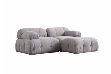 Belgin Sofa med Sjeselong 2-seter - Lys grå - Møbler - Sofaer - Sofaer med sjeselong - 2 seters sofa med divan