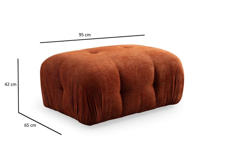 Belgin Sofa med Sjeselong 2-seter - Oransje - Møbler - Sofaer - Sofaer med sjeselong - 2 seters sofa med divan