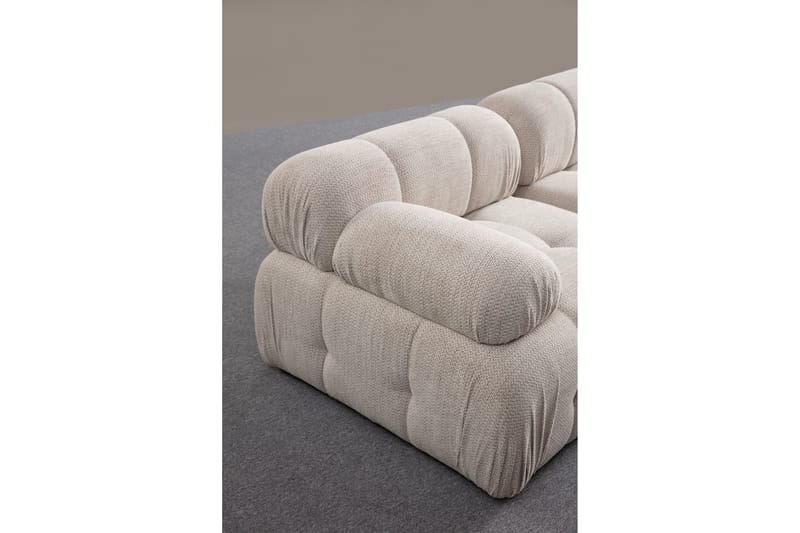 Belgin Sofa med Sjeselong 3-seter - Krem - Møbler - Sofaer - Sofaer med sjeselong - 3 seters sofa med divan