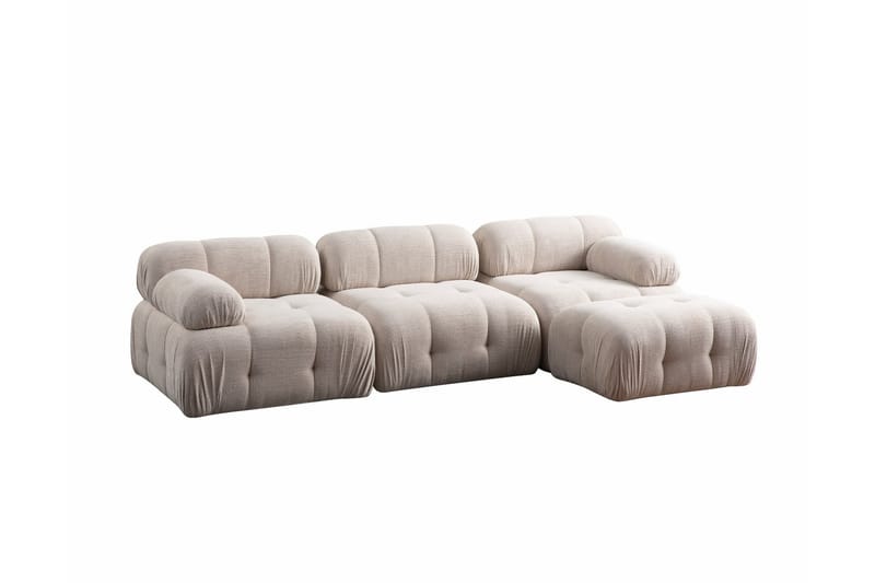 Belgin Sofa med Sjeselong 3-seter - Krem - Møbler - Sofaer - Sofaer med sjeselong - 3 seters sofa med divan