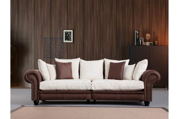 Belia 3-seters Sofa - Brun/Hvit - Møbler - Sofaer - 3 seter sofa