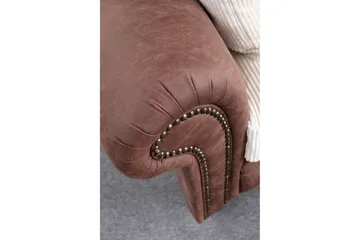 Belia 3-seters Sofa - Brun/Hvit - Møbler - Sofaer - 3 seter sofa