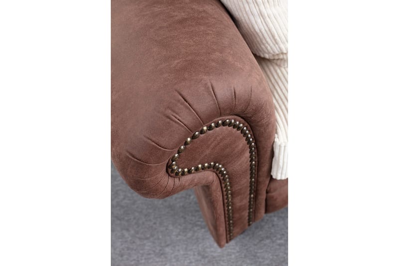 Belia 3-seters Sofa - Brun/Hvit - Møbler - Sofaer - 3 seter sofa