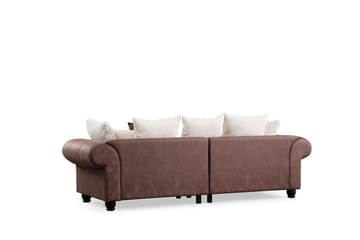 Belia 3-seters Sofa - Brun/Hvit - Møbler - Sofaer - 3 seter sofa