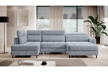 Berrto Sofa med Divan og Sjeselong 5-seters - Grå - Møbler - Sofaer - U-sofa