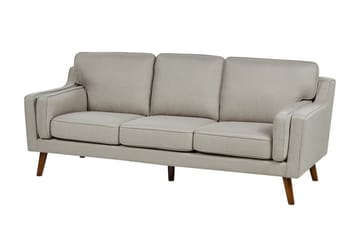 Bertha Sofa 3-seter - Beige/Mørkt tre - Møbler - Sofaer - 3 seter sofa