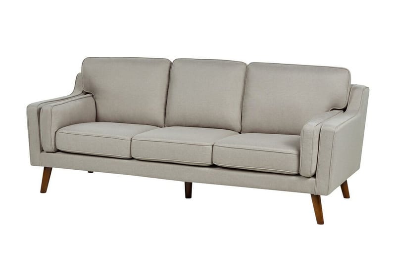 Bertha Sofa 3-seter - Beige/Mørkt tre - Møbler - Sofaer - 3 seter sofa