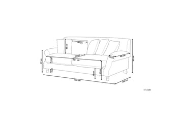 Bijan Sofa 2-seter - Beige/Mørkt tre - Møbler - Sofaer - 2 seter sofa
