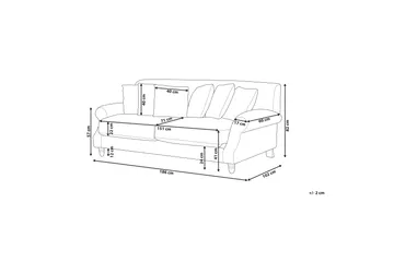 Bijan Sofa 2-seter - Hvit/Mørkt tre - Møbler - Sofaer - 2 seter sofa