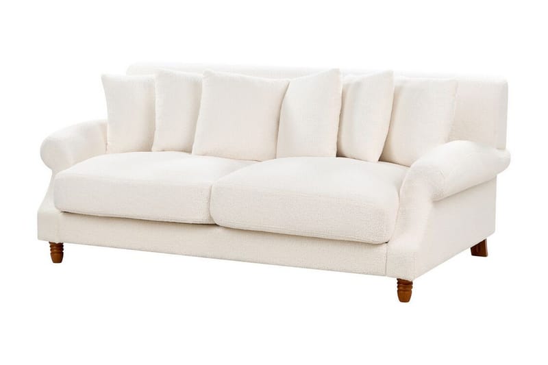 Bijan Sofa 2-seter, Hvit/Mørkt tre